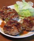 豚肉と押麦と人参の豆腐ひじきハンバーグ