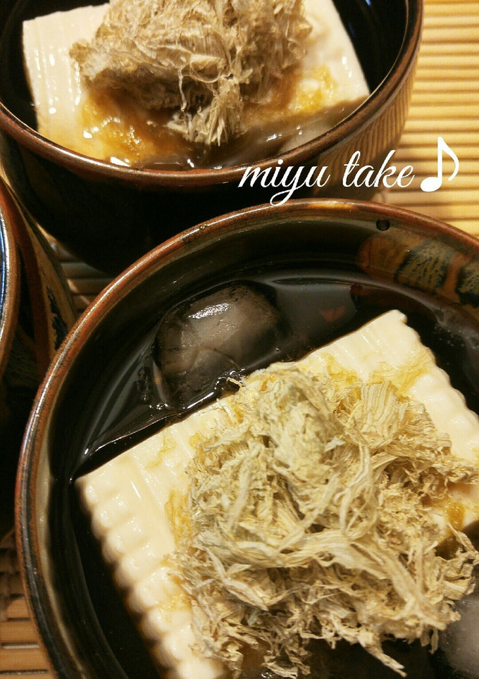 冷た〜い♡とろろ昆布のだし豆腐♪-レシピのメイン写真