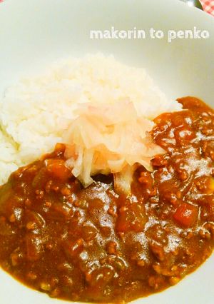 スイカの皮で＊ルーで簡単♪キーマカレー-レシピのメイン写真