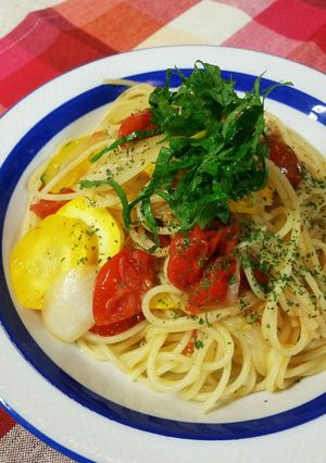 ズッキーニとトマトのパスタ-レシピのメイン写真