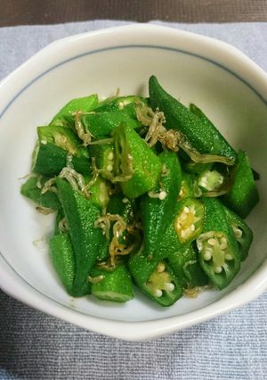 オクラとじゃこのごま油炒め-レシピのメイン写真