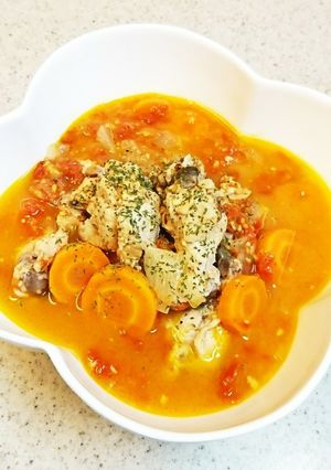 水無し！炊飯器で手羽元のトマトスープ-レシピのメイン写真