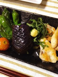 ☆夏野菜と鶏肉の揚げ浸し☆-レシピのメイン写真