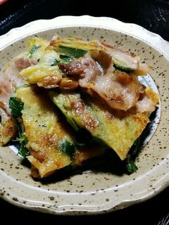 納豆とニラと豚バラ肉の簡単チヂミ♡-レシピのメイン写真