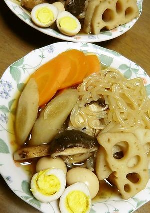 人参・レンコン・ゴボウなどの夏の野菜煮物-レシピのメイン写真
