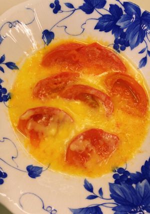 簡単♪ﾚﾝｼﾞでﾄﾏﾄのﾁｰｽﾞ焼き☆-レシピのメイン写真