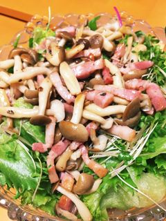 サラダに乗っけて◎キノコベーコン炒め-レシピのメイン写真