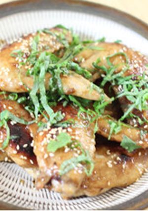 大葉とごまたっぷり鶏手羽甘辛煮-レシピのメイン写真