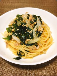 鍋ひとつで✤ツナとわかめの簡単和風パスタ-レシピのメイン写真