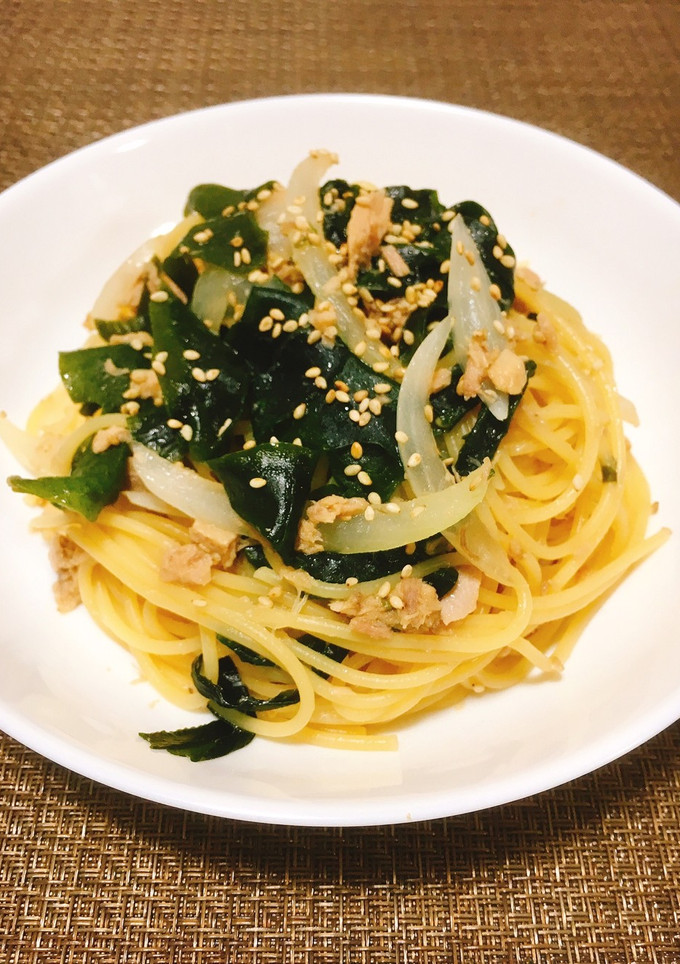 鍋ひとつで✤ツナとわかめの簡単和風パスタ-レシピのメイン写真