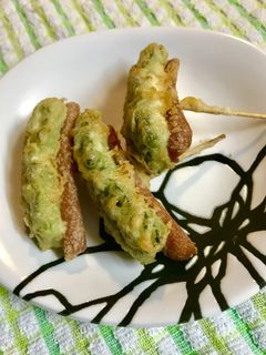 ゴーヤとウィンナーの天ぷら-レシピのメイン写真