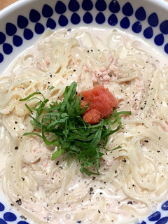 家庭で簡単!明太子クリームうどん-レシピのメイン写真