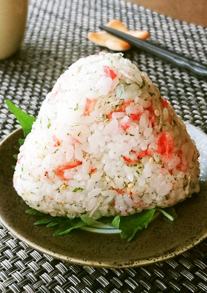 じゃこと干しエビと青のりのおにぎり-レシピのメイン写真