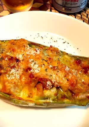 白なすの鶏肉チーズボート-レシピのメイン写真