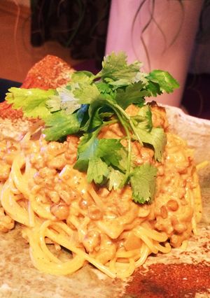 レンズ豆のカレークリームパスタ-レシピのメイン写真