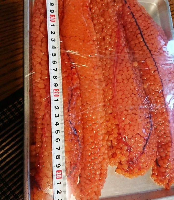 魚屋さん簡単筋子下処理方法から塩漬け-レシピのメイン写真