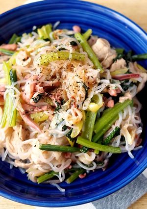 超ヘルシー！しらたきの塩辛焼きそば-レシピのメイン写真