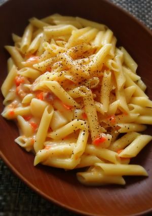 レトルトシチューで濃厚クリームパスタ♪-レシピのメイン写真