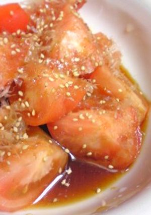 トマトのおかかポン-レシピのメイン写真