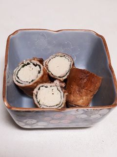 ☆豚肉巻き☆冷凍豆腐としそ-レシピのメイン写真