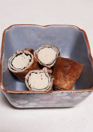 ☆豚肉巻き☆冷凍豆腐としそ-レシピのメイン写真