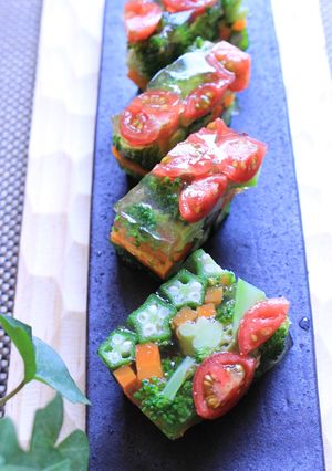 夏野菜のゼリー寄せ-レシピのメイン写真