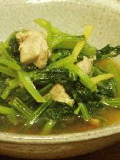 小松菜と鶏のあっさり煮-レシピのメイン写真