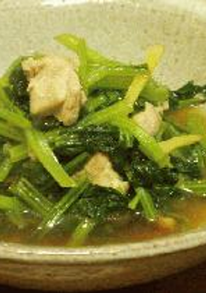 小松菜と鶏のあっさり煮-レシピのメイン写真