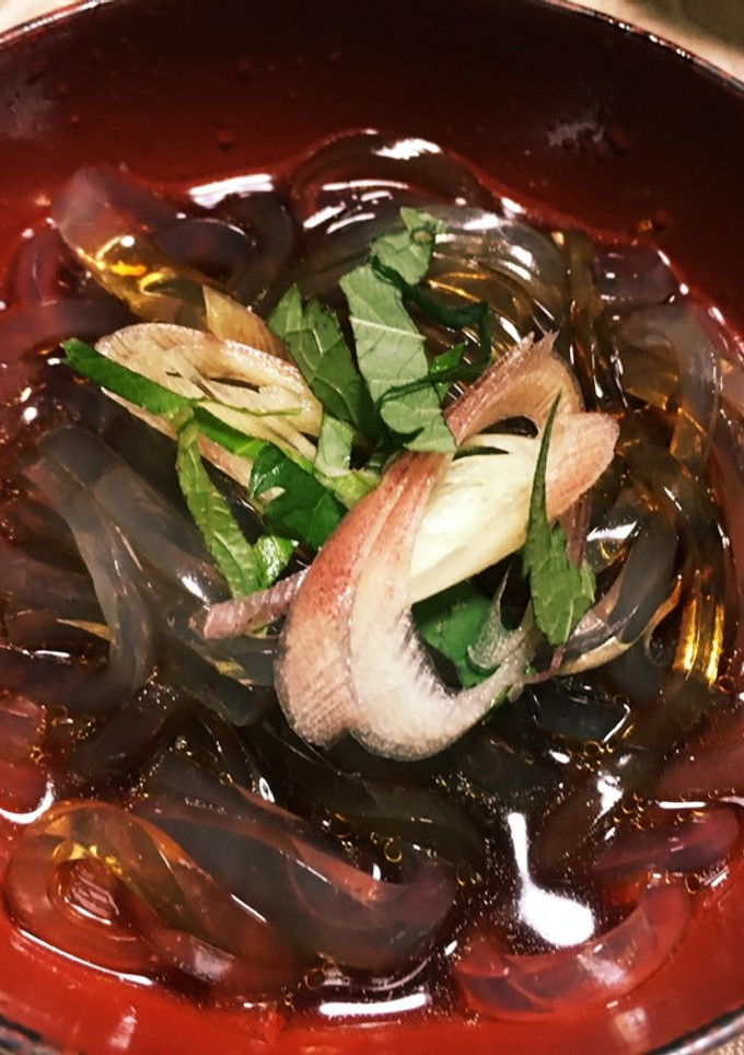 ところてんと発酵タラ肝油しょうゆ-レシピのメイン写真