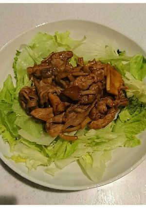 豚こまとキノコのピリ辛炒め-レシピのメイン写真