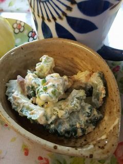 ゴーヤ&クリームチーズの梅おかかおひたし-レシピのメイン写真