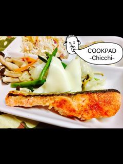 蒸し野菜と鮭のチーズムニエル-レシピのメイン写真
