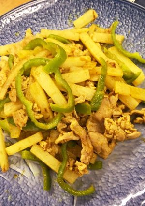 山芋と豚バラのカレー醤油煮-レシピのメイン写真