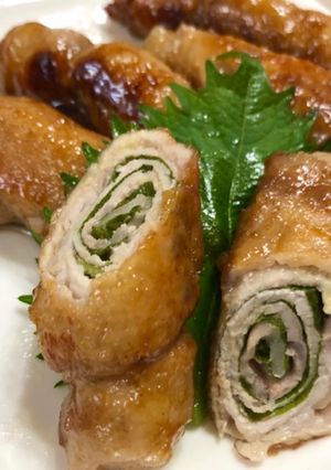 ☆巻いて焼くだけ！豚シソロール♪-レシピのメイン写真