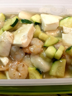 ズッキーニとエビと豆腐の炒め物-レシピのメイン写真