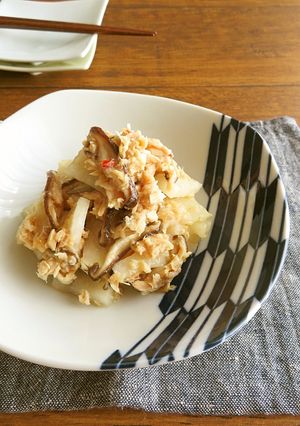 火を使わず♪大根と椎茸の豆板醤和え-レシピのメイン写真