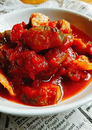レンチンで簡単 なすとベーコンのトマト煮-レシピのメイン写真