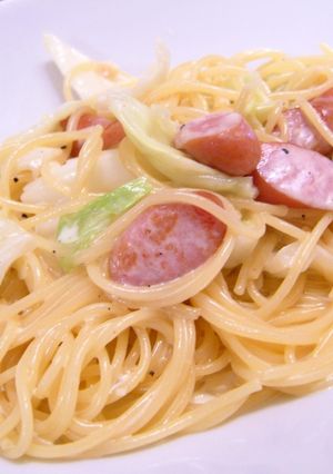 ウインナーとキャベツのクリームパスタ-レシピのメイン写真