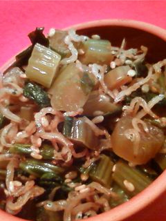 野沢菜とじゃこの美味しい炒め物☆。*゚-レシピのメイン写真