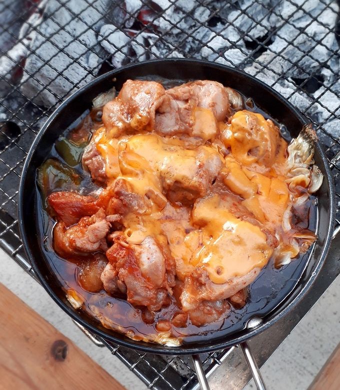 BBQでチーズタッカルビ♪-レシピのメイン写真