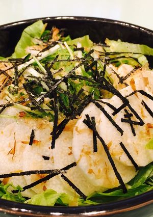 長芋と水菜とレタスのサラダ-レシピのメイン写真