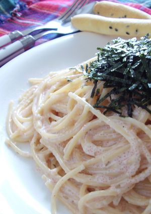 簡単☆めんたいクリームパスタ♪-レシピのメイン写真