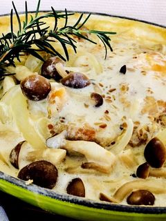 きのことチキンのアーモンドミルク煮-レシピのメイン写真