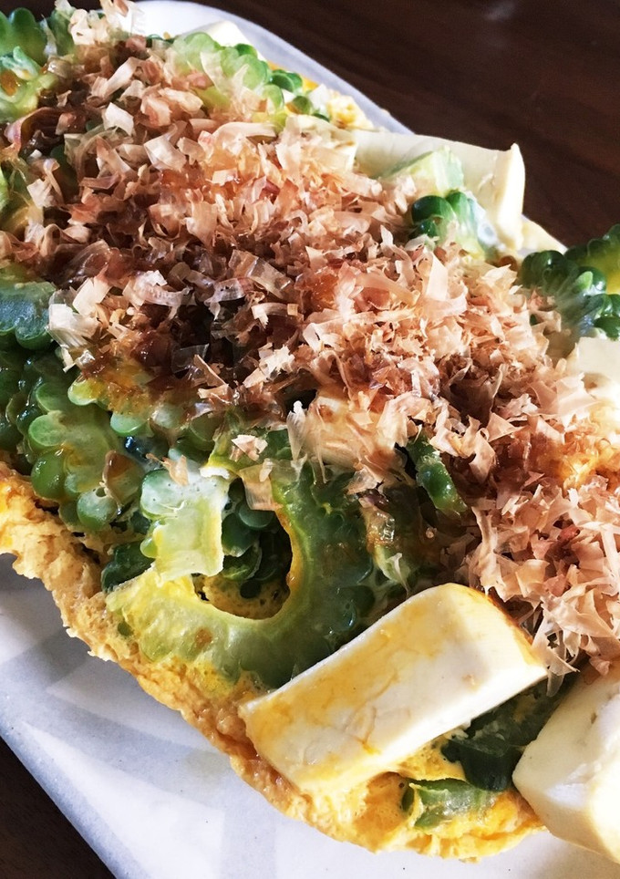 レンジで簡単 減塩 ゴーヤと豆腐の卵とじ-レシピのメイン写真