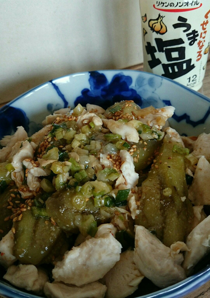 うま塩ドレッシングで茄子とささみの和え物-レシピのメイン写真