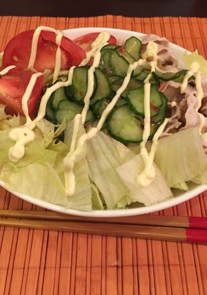 お好きな野菜でサラダうどん(ガスト風)-レシピのメイン写真