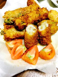 余り物で☆ポテトサラダのちくわ揚げ-レシピのメイン写真
