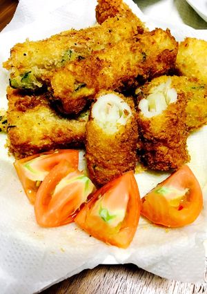 余り物で☆ポテトサラダのちくわ揚げ-レシピのメイン写真