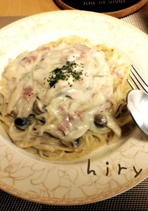 しめじとベーコンのクリームパスタ-レシピのメイン写真