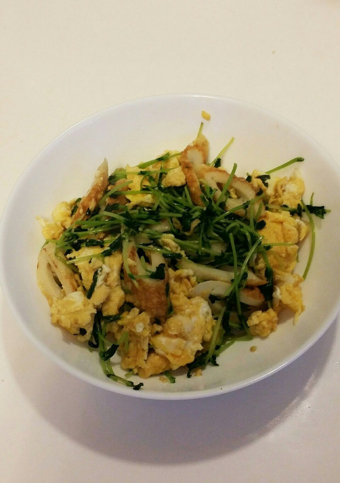 豆苗とちくわ炒め-レシピのメイン写真